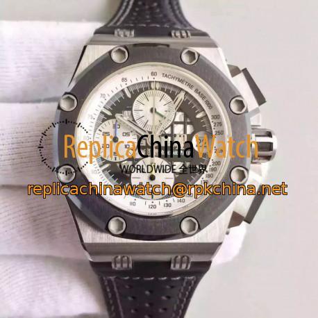 Replica Audemars Piguet Royal Oak Offshore Rubens Barrichello II 26078IO.OO.D001VS.01 JF V2 Titanium Black Dial Swiss 3126