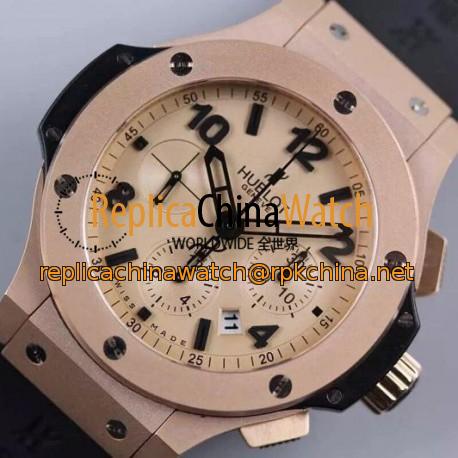 Replica Hublot Big Bang Matt Rose Gold Gold Dial Swiss 7750