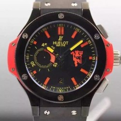 Replica Hublot Big Bang Red Devil Manchester PVD Black Dial Swiss HUB4100