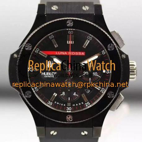 Replica Hublot Big Bang Luna Rossa PVD Carbon Fiber Dial Swiss 7750