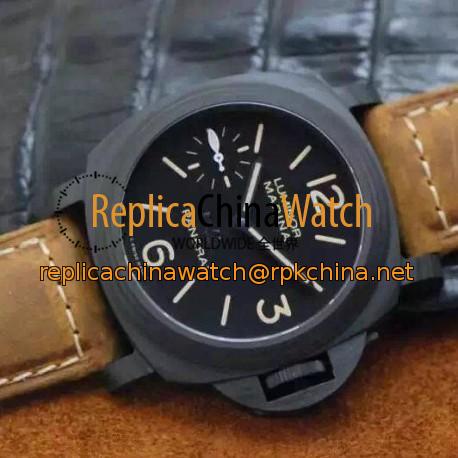 Replica Panerai Luminor Marina PAM 417 New York Special Boutique Edition Carbotech Black Dial Swiss P3000