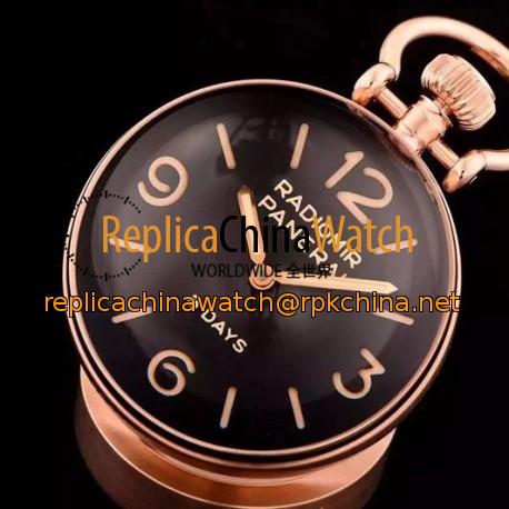 Replica Panerai Radiomir 8 Days PAM 581 Rose Gold Black Dial Swiss P5000