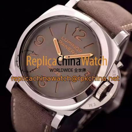 Replica Panerai Luminor Firenze PAM 605 Stainless Steel Brown Dial Swiss P3000