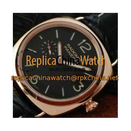 Replica Panerai Radiomir Historic PAM 378 Rose Gold Black Dial Swiss P999