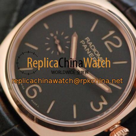 Replica Panerai Radiomir PAM 439 Rose Gold Black Dial Swiss P999