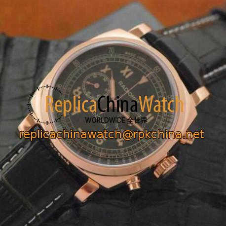 Replica Panerai Radiomir 1940 PAM 519 Rose Gold Black Dial Swiss Lemania