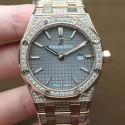 Replica Audemars Piguet Royal Oak 67651 Ladies Rose Gold & Diamonds Gray Dial Swiss Quartz 2713