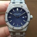 Replica Audemars Piguet Royal Oak 67651 Ladies Stainless Steel & Diamonds Blue Dial Swiss Quartz 2713