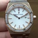 Replica Audemars Piguet Royal Oak 67651 Ladies Rose Gold White Diamonds Bezel Dial Swiss Quartz 2713