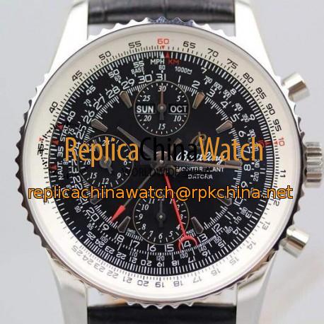 Replica Breitling Datora Montbrillant Perpetual Calendar Chronograph Black Dial SWISS 7751