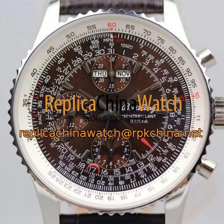 Replica Breitling Datora Montbrillant Perpetual Calendar Chronograph Brown Dial SWISS 7751