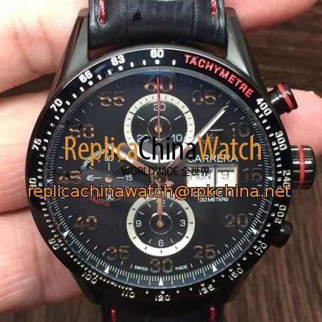 Replica Tag Heuer Carrera Calibre 16 PVD Black Dial Swiss Calibre 16