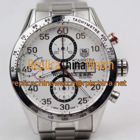 Replica Tag Heuer Carrera Calibre 16 Stainless Steel White Dial Swiss Calibre 16