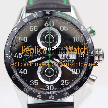 Replica Tag Heuer Carrera Calibre 16 Stainless Steel Carbon Fiber Dial Swiss Calibre 16