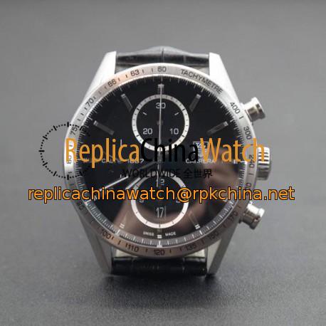 Replica Tag Heuer Carrera Calibre 1887 Stainless Steel Black Dial Swiss 1887