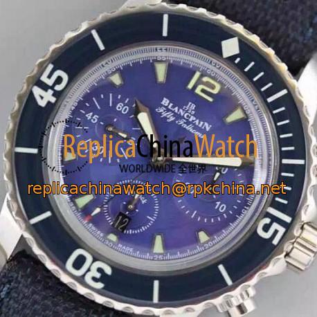 Replica Blancpain Fifty Fathoms Flyback Stainless Steel Blue Dial Swiss 7750