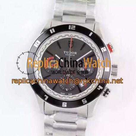 Replica Tudor Grantour Stainless Steel Black Dial Swiss 7750