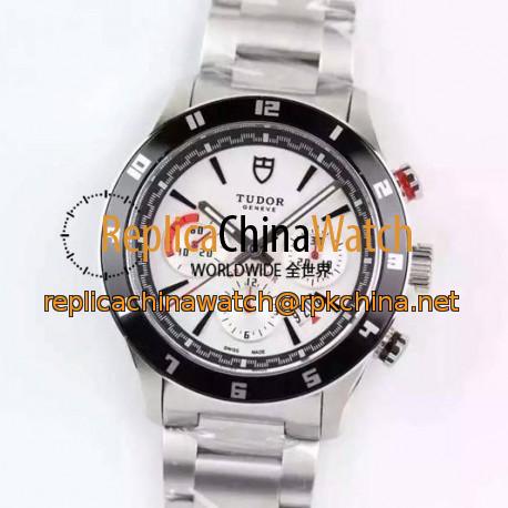 Replica Tudor Grantour Stainless Steel White Dial Swiss 7750