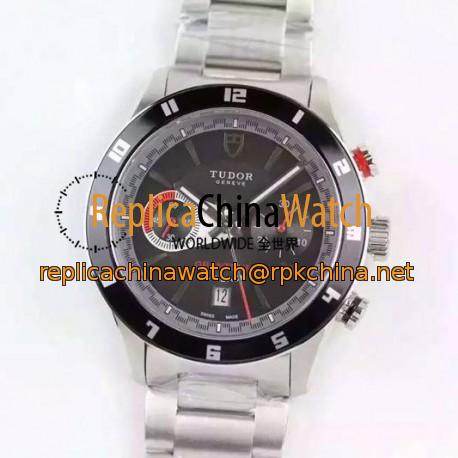 Replica Tudor Grantour Fly-Back Stainless Steel Black Dial Swiss 7750