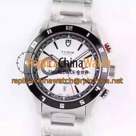 Replica Tudor Grantour Fly-Back Stainless Steel White Dial Swiss 7750