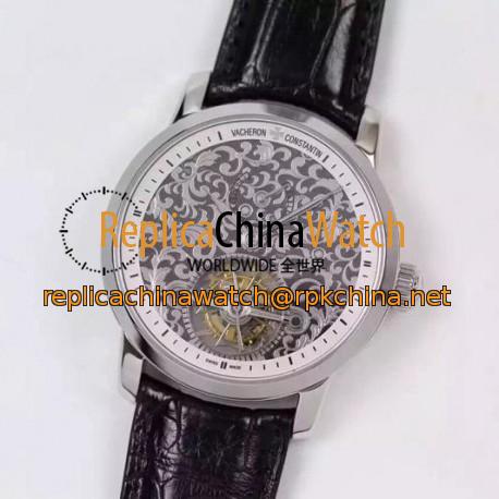 Replica Vacheron Constantin Patrimony Tourbillon Stainless Steel White Dial Swiss Tourbillon