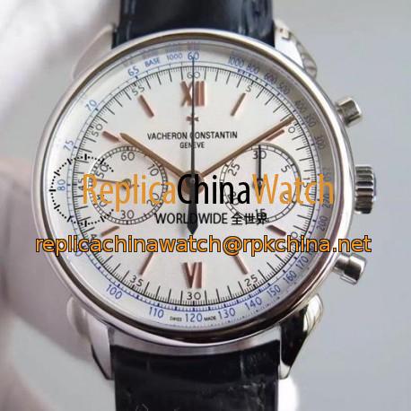 Replica Vacheron Constantin Patrimony Traditionnelle Stainless Steel White Dial Swiss Lemania