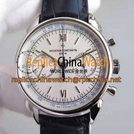 Replica Vacheron Constantin Patrimony Traditionnelle Stainless Steel White Dial Swiss Lemania