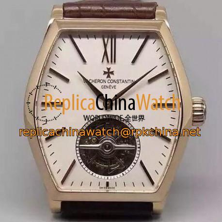 Replica Vacheron Constantin Malte Tourbillon Rose Gold White Dial Swiss Tourbillon