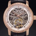 Replica Vacheron Constantin Patrimony Tourbillon Rose Gold & Diamonds Skeleton & White Dial Swiss Tourbillon