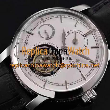 Replica Vacheron Constantin Patrimony Tourbillon Stainless Steel White Dial Swiss Tourbillon