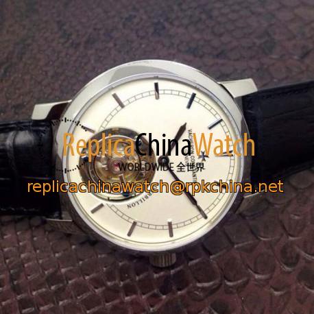 Replica Vacheron Constantin Patrimony Tourbillon Stainless Steel White Dial Swiss Tourbillon