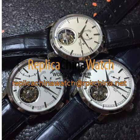 Replica Vacheron Constantin Patrimony Tourbillon Stainless Steel White Dial Swiss Tourbillon