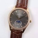 Replica Jaeger-LeCoultre Master Ultra Thin Moon Rose Gold Gray Dial Swiss JLC 925