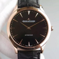 Replica Jaeger-LeCoultre Master Ultra Thin Rose Gold Black Dial Swiss JLC 898C