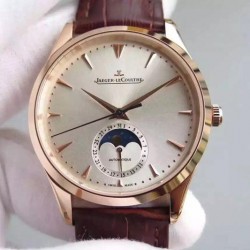 Replica Jaeger-LeCoultre Master Ultra Thin Moon Rose Gold Silver Dial Swiss JLC 925