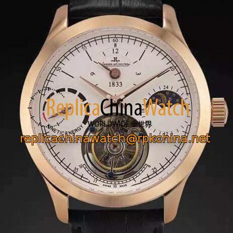 Replica Jaeger-LeCoultre Master Grande Tradition Tourbillon Rose Gold White Dial Swiss Tourbillon