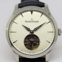 Replica Jaeger-LeCoultre Master Ultra Thin Tourbillon Stainless Steel  White Dial Swiss Tourbillon