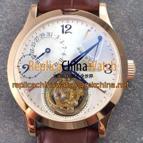 Replica Jaeger-LeCoultre Master Grande Tradition Tourbillon Rose Gold White Dial Swiss Tourbillon