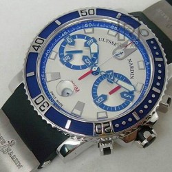 Replica Ulysse Nardin Maxi Marine Diver Chronograph Stainless Steel White Dial Swiss 7750