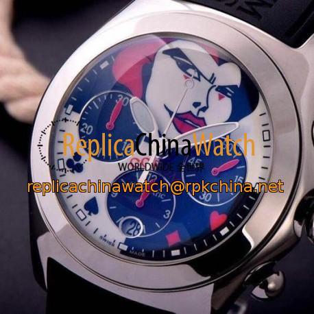 Replica Corum Bubble Chronograph Joker Stainless Steel Joker Dial Swiss 7750