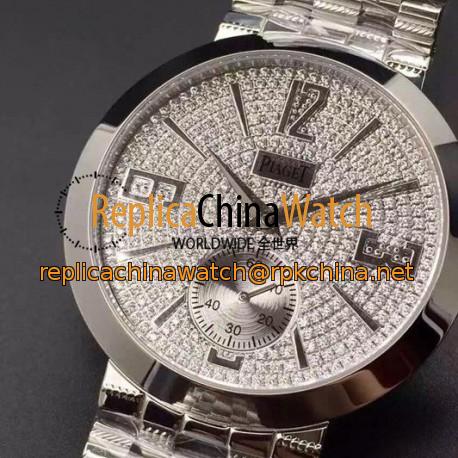 Replica Piaget Dancer Stainless Steel Diamonds Dial Swiss 2824