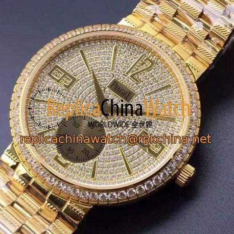 Replica Piaget Dancer Yellow Gold Diamonds Dial Swiss 2824