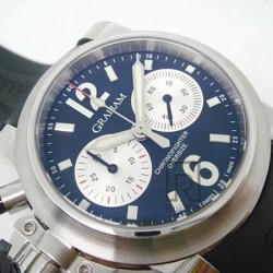 Replica Graham Chronofighter Oversize Stainless Steel Black & White Dial Swiss 7750