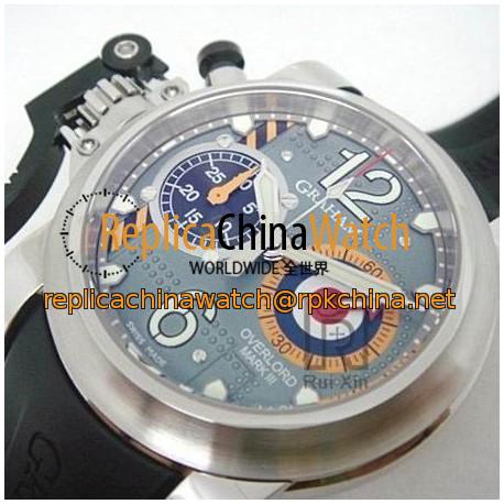 Replica Graham Chronofighter Oversize Stainless Steel Blue Dial Swiss 7750