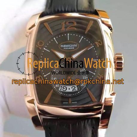 Replica Parmigiani Fleurier Kalpa Grande Rose Gold Black Dial Swiss 331