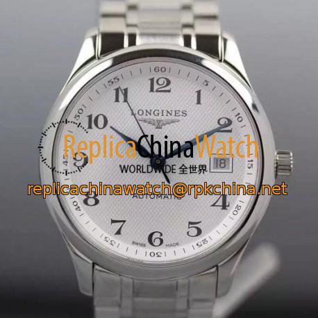 Replica Longines Master Collection Stainless Steel White Dial Swiss 2824-2