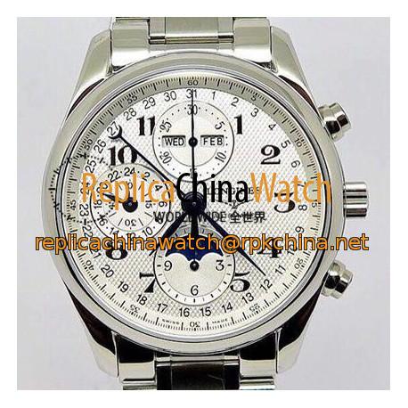 Replica Longines Conquest Classic Chronograph Moonphase Stainless Steel White Dial Swiss 7751