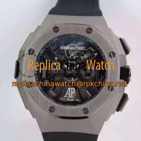 Replica Audemars Piguet Royal Oak Concept Laptimer Michael Schumacher Stainless Steel Skeleton Dial Swiss Quartz 2713