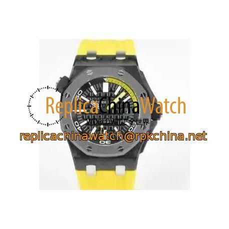 Replica Audemars Piguet Royal Oak Offshore Diver 15707 Forged Carbon Black Dial Swiss 3120