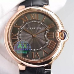 Replica Cartier Ballon Bleu Rose Gold Brown Dial Swiss 2836-2